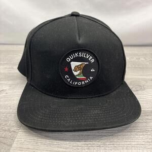 Quiksilver California Round Logo Hat, Black OSFM